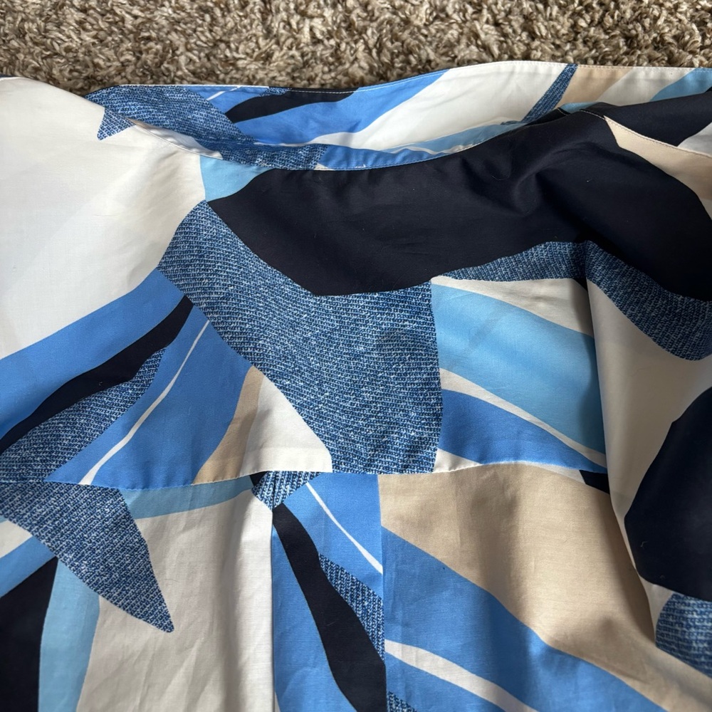 Sophie Abstract Blue and Gray Shirt L - Picture 2 of 5